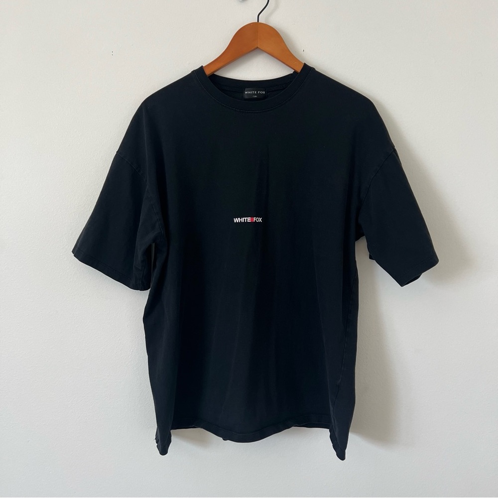 White Fox Boutique Women’s Black Oversized Tee Sz S/M